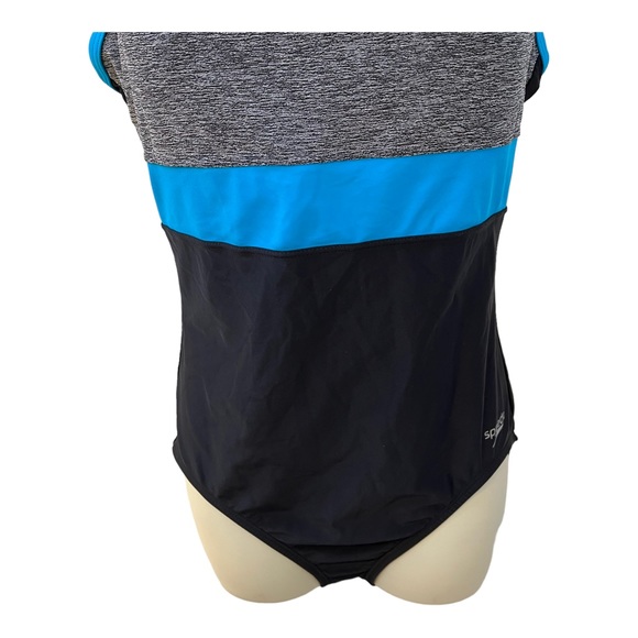 Speedo Women’s Blue and Black One Piece Swimsuit size 12 - Picture 9 of 14